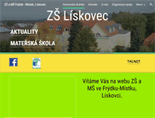 Tablet Screenshot of info.skola.liskovec.cz
